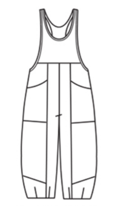 CUT LOOSE Rayon Parachute Racerback Overalls - 6212935