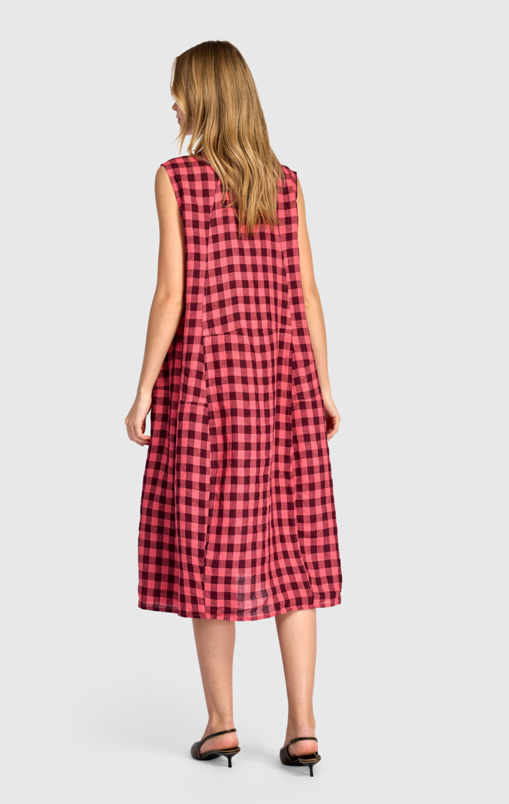 ALEMBIKA Linen Dress - SD171C - CERISE