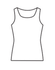 CUT LOOSE Light Lycra Jersey Convertible Boatneck Tank - 2015521