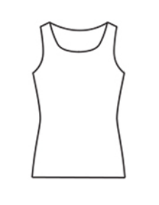 CUT LOOSE Light Lycra Jersey Convertible Boatneck Tank - 2015521
