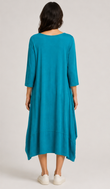 Prairie Cotton by CMC Jersey 3/4 Sleeve Tulip Dress - 8956