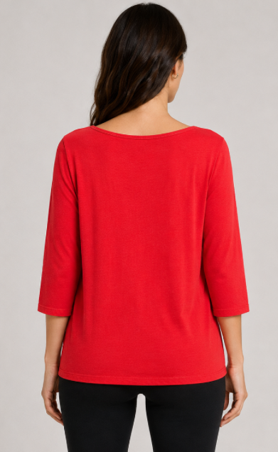 Prairie Cotton by CMC Boatneck 3/4 Sleeves Tee - 8276