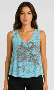 Prairie Cotton by CMC Printed A-Line Tank Top - SR047/P - JERSEY SCRIBBLE