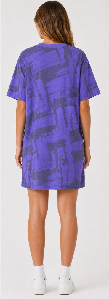 Prairie Cotton by CMC Printed Brook Short Sleeve Dress - AB157/P - JERSEY ABSTRACT