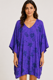 Prairie Cotton by CMC Printed Kaftan - IN720/P - JERSEY NEW INDIGO