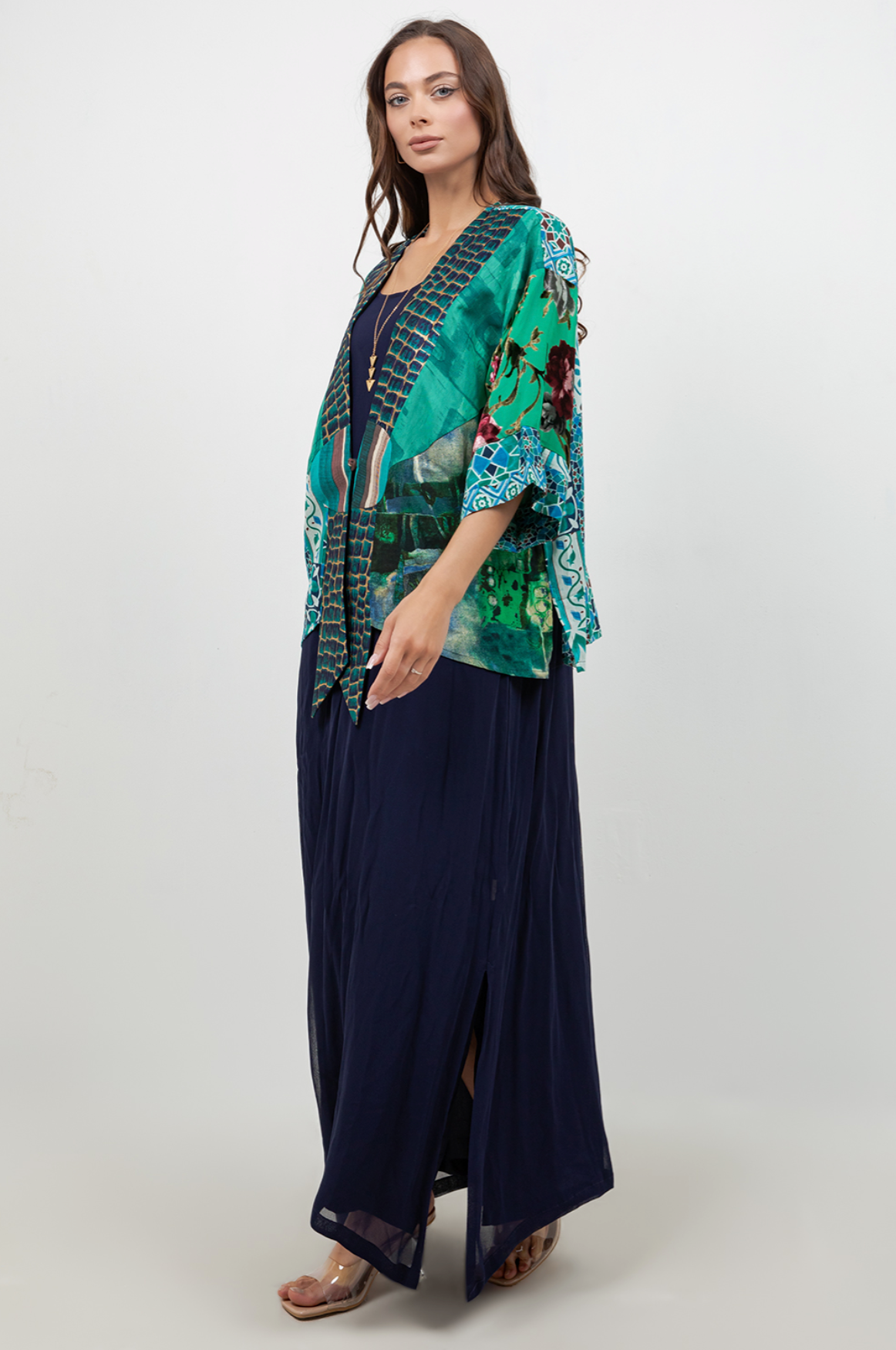 Sterling Style Frog Closure Jacket - 6244J TEAL