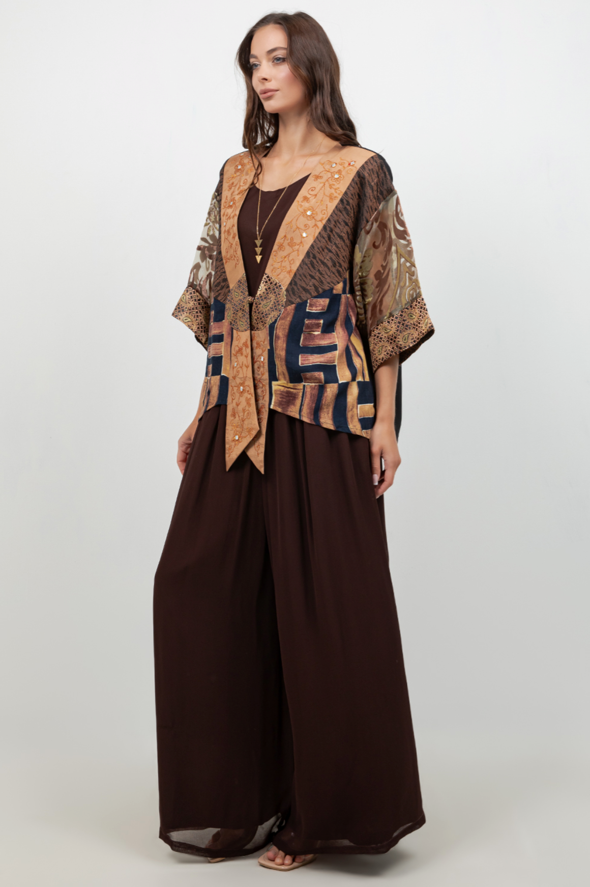 Sterling Style Frog Closure Jacket - 6292J BROWN