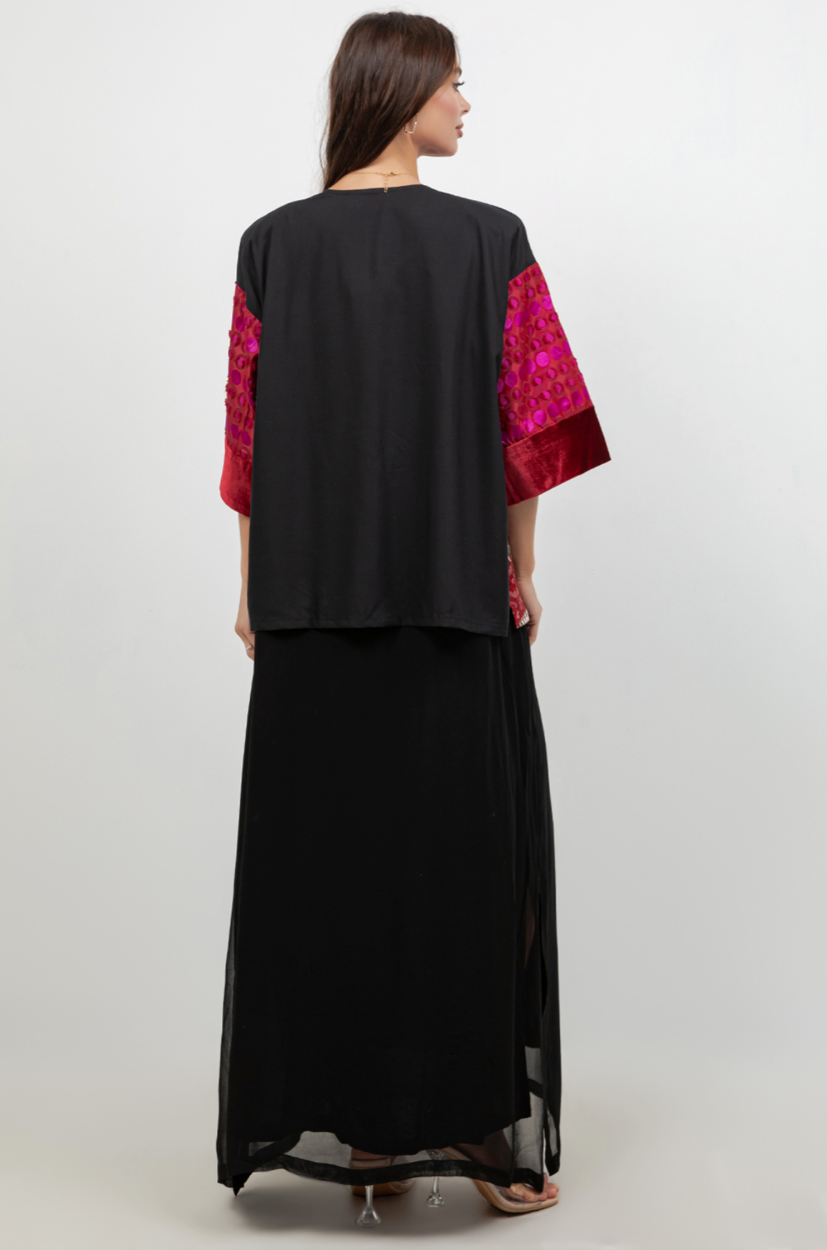 Sterling Style Frog Closure Jacket - 6300J BLACK/RUBY