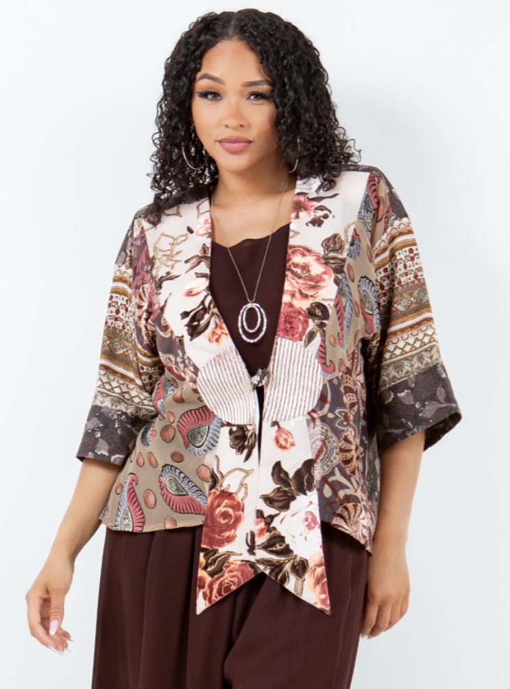 Sterling Style Frog Closure Jacket - 6029J VINTAGE ROSE
