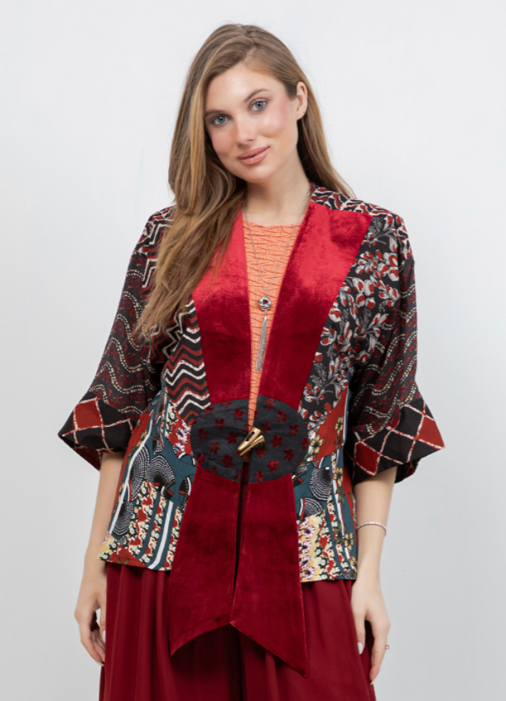 Sterling Style Frog Closure Jacket - 6183J Cherry