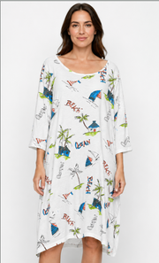 Prairie Cotton by CMC Printed Tulip Dress - OC956/P - JERSEY OCEAN CARIBE