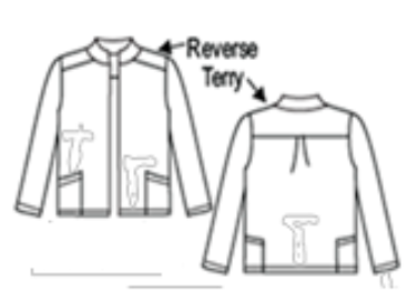 Prairie Cotton by CMC Printed Stretch Terry Zip-Up Jacket - ML682/P - STRETCH TERRY MALLORCA