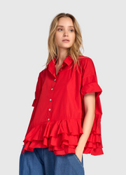 ALEMBIKA Taffeta Top - ST913R - RED