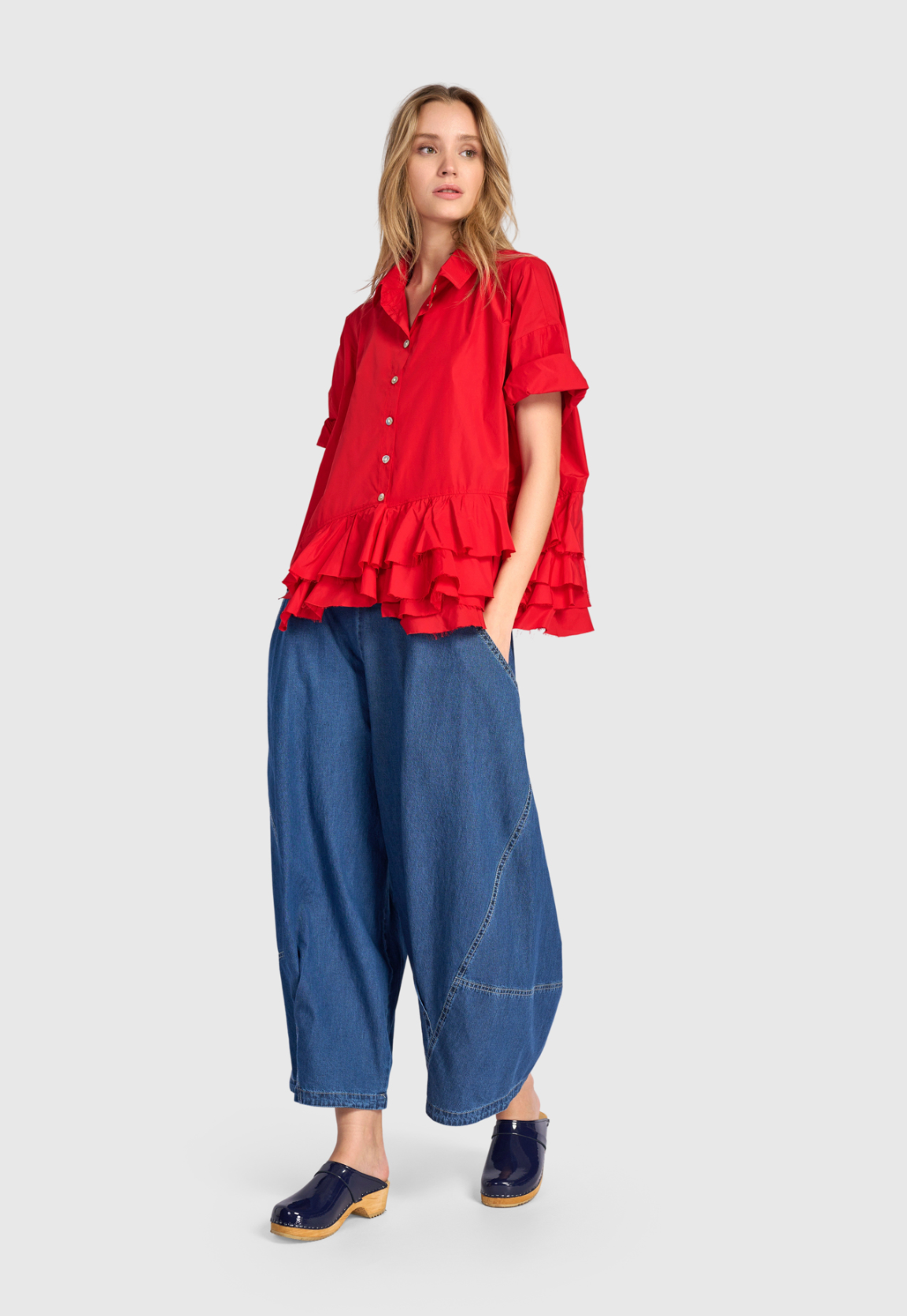 ALEMBIKA Taffeta Top - ST913R - RED