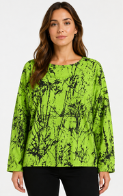 Prairie Cotton by CMC Stretch Terry Printed Crew Neck Long Sleeve Sweatshirt - BR746/P - STRETCH TERRY BRANCHES