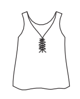 Prairie Cotton by CMC Stretch Terry Printed Ruched Tank Top - TO796/P - STRETCH TERRY TOPAZ