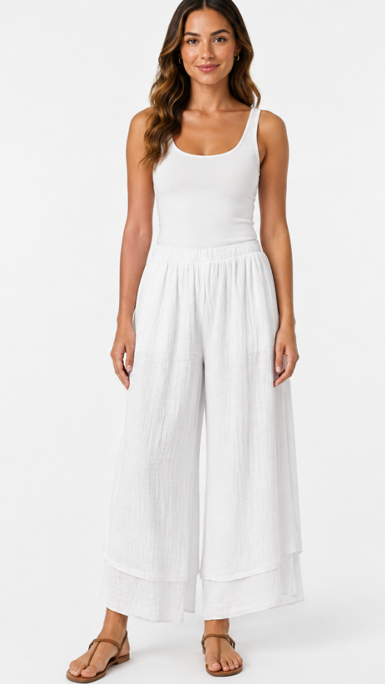 Prairie Cotton by CMC Cropped Layered Pant - CG936