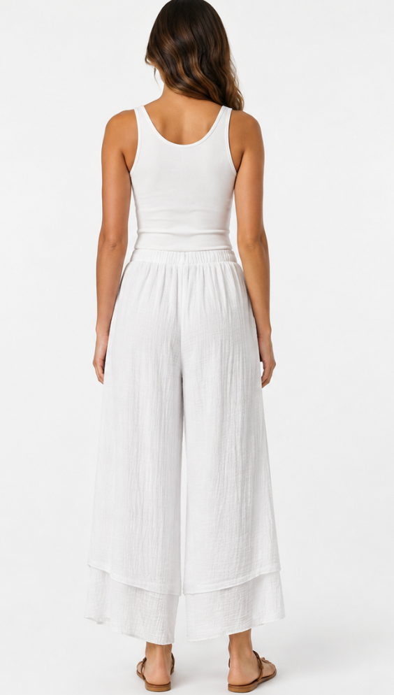 Prairie Cotton by CMC Cropped Layered Pant - CG936