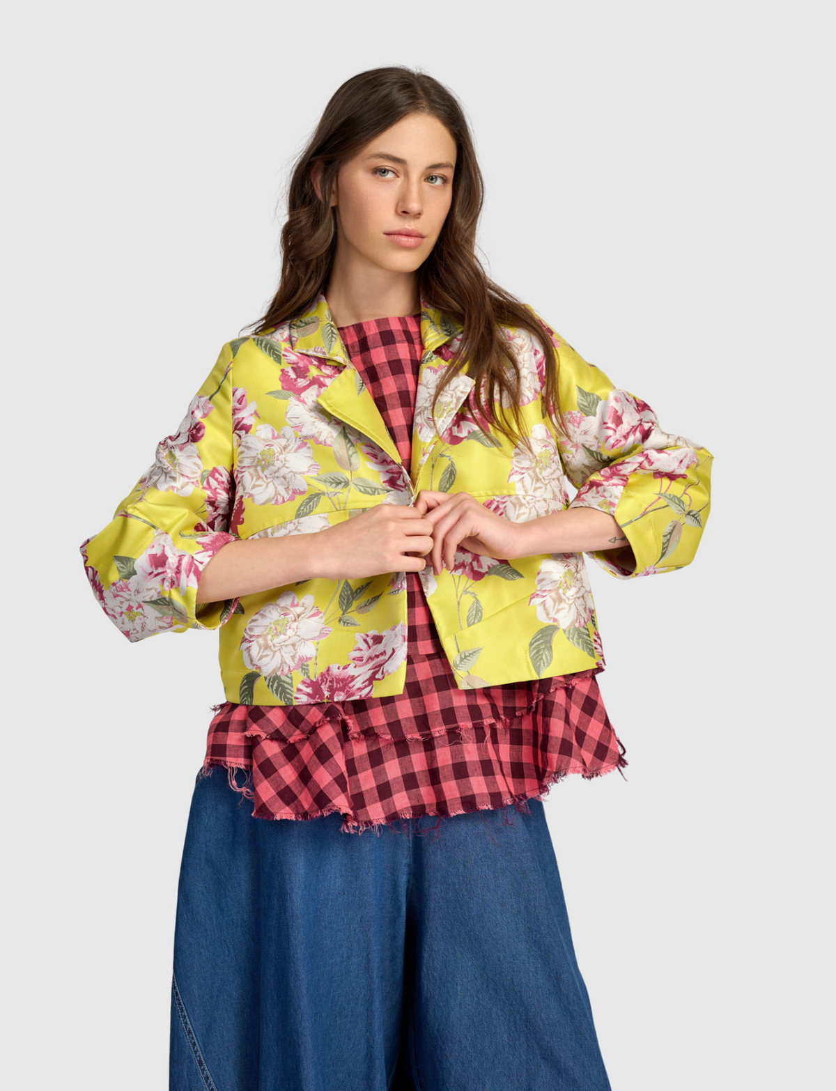 ALEMBIKA Taffeta Jacket - SJ220F - FLORAL