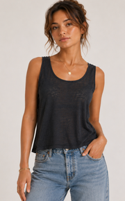 Color Me Cotton CMC Crushed Cuprotine Solid Tank Top - C9158