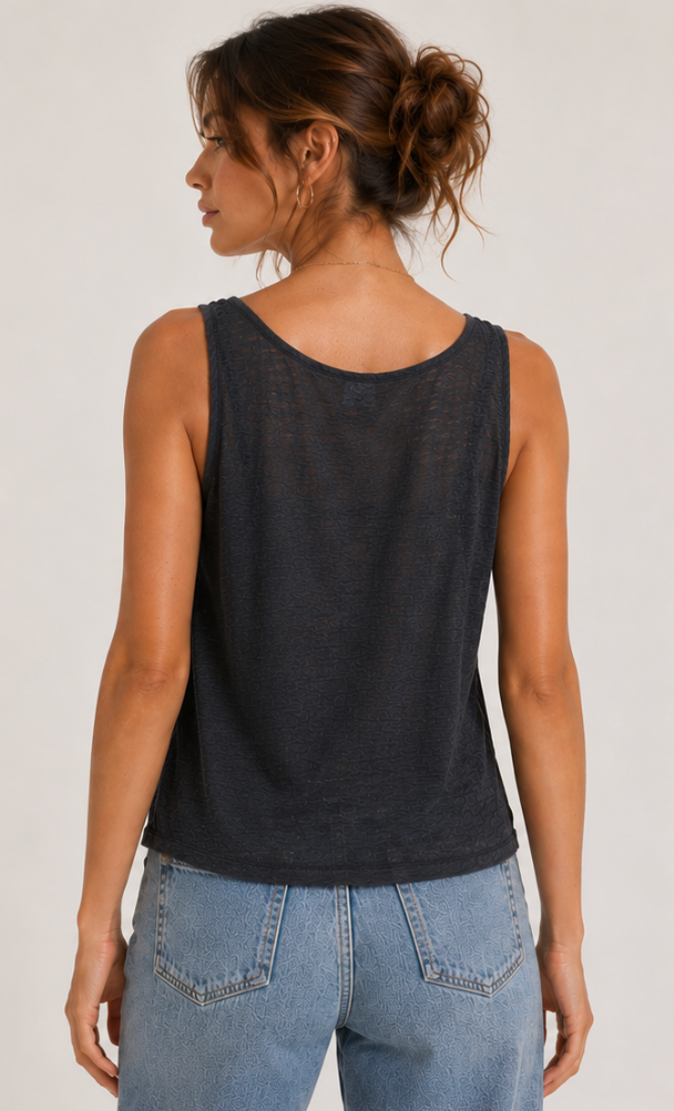 Color Me Cotton CMC Crushed Cuprotine Printed Tank Top - CE9158 - EXPRESSIONS
