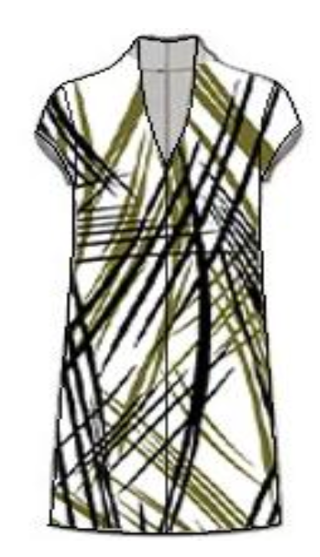 Color Me Cotton CMC Crushed Cuprotine Printed Cap Sleeve V-Neck Dress - CE9329 -EXPRESSIONS