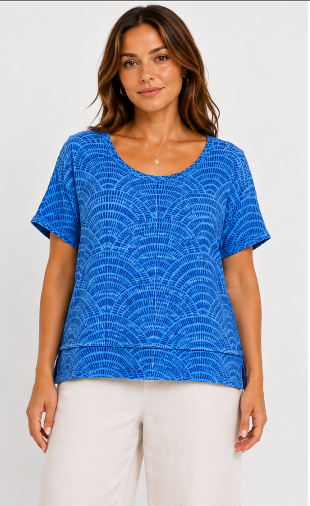 Color Me Cotton CMC Double Gauze Printed Double Band Top - GFW0521 - FLORAL WHEELS
