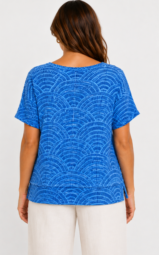 Color Me Cotton CMC Double Gauze Printed Double Band Top - GFW0521 - FLORAL WHEELS