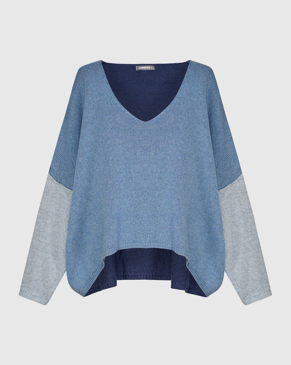 ALEMBIKA Cotton-Knit Sweater - AS701B - BLUE