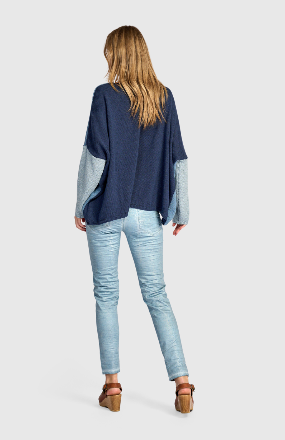 ALEMBIKA Cotton-Knit Sweater - AS701B - BLUE