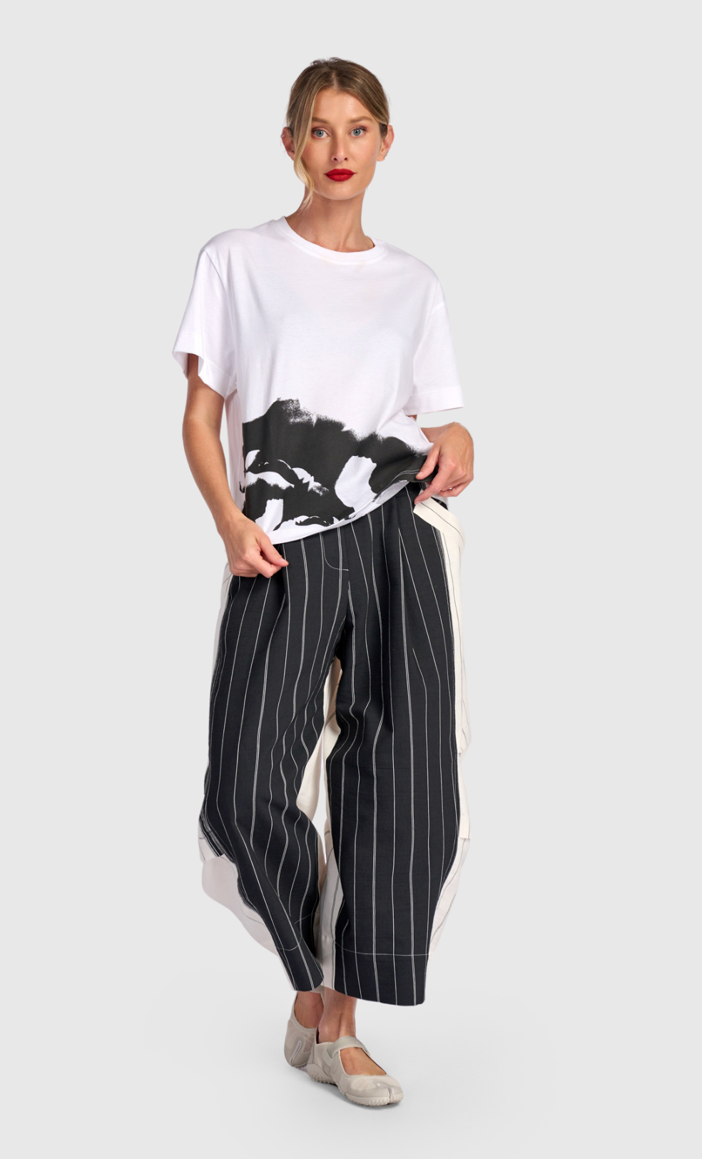 ALEMBIKA Cotton-Poly Pants - UP310D - DOMINO