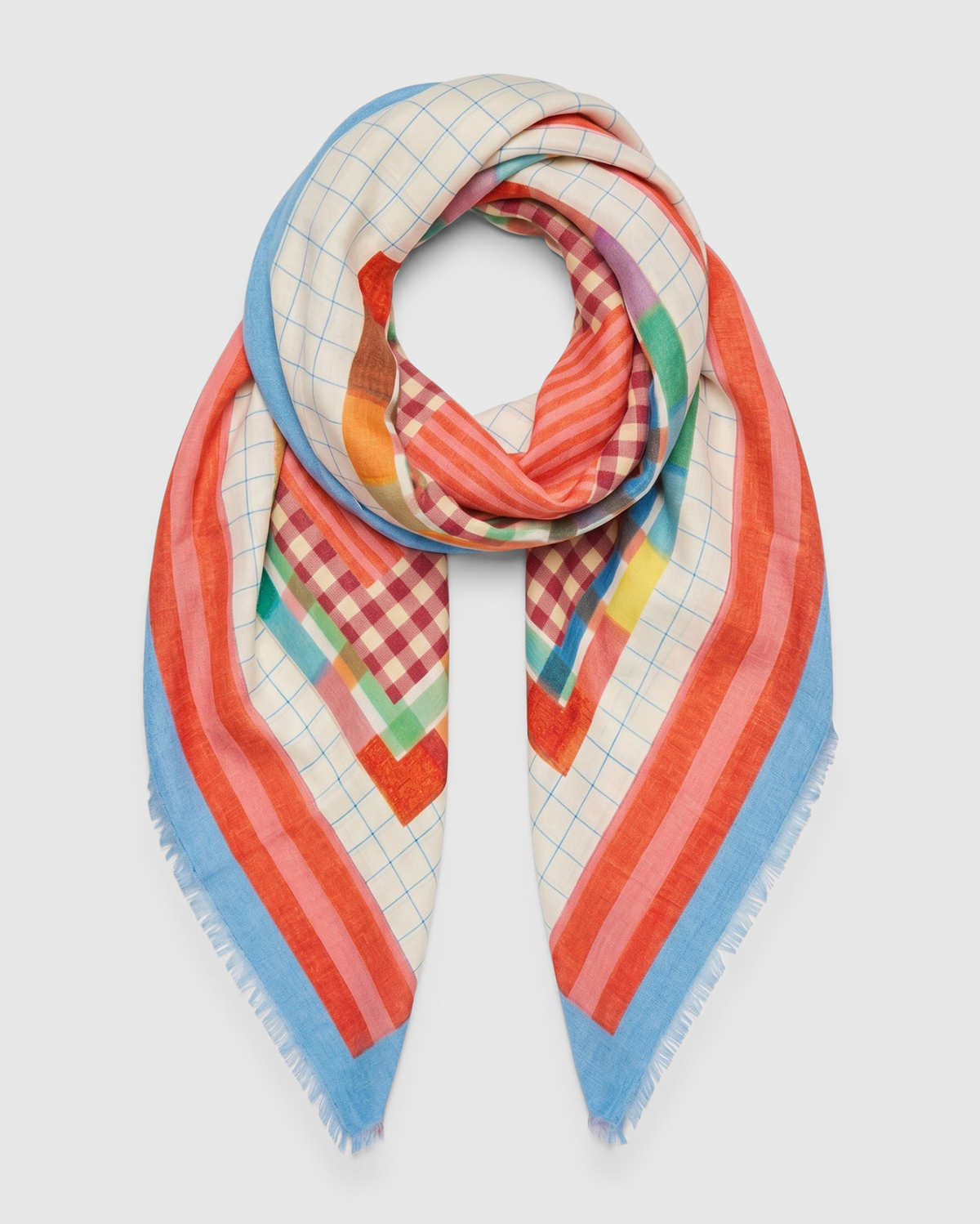 ALEMBIKA Cotton Scarf - ASC11G - GRID