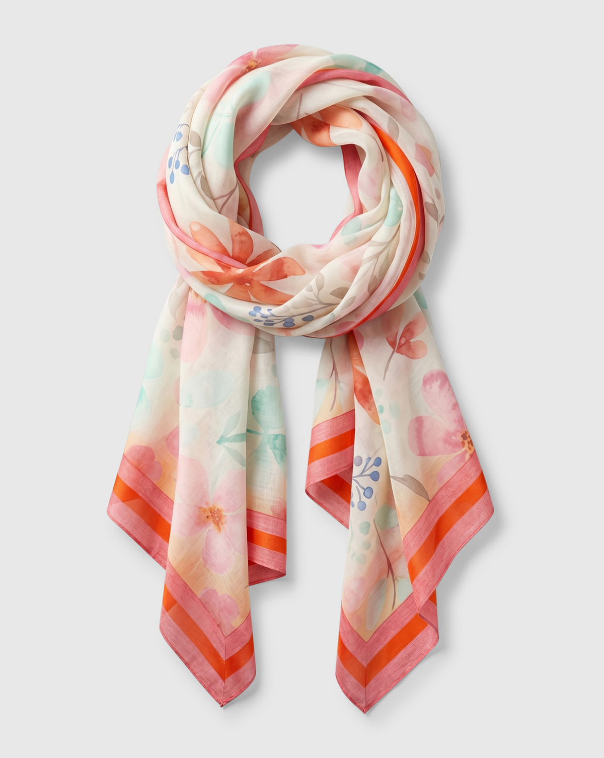 ALEMBIKA Cotton Scarf - ASC16F - FLORAL