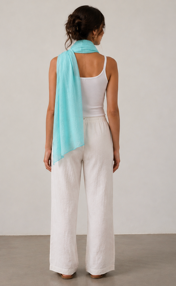 Color Me Cotton CMC Crushed Cuprotine Solid Shawl - C0000