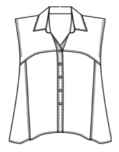 Color Me Cotton CMC Crushed Cuprotine Sleeveless Button Down Printed Blouse - CE1003/P - EXPRESSIONS