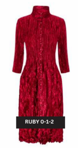 Alquema Nehru Coat Dress - RUBY