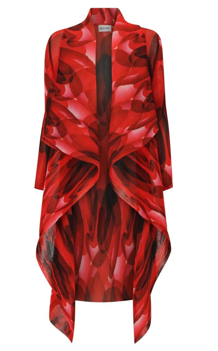 Alquema Long Collare Coat - FLAMING MOON