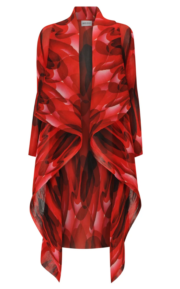 Alquema Long Collare Coat - FLAMING MOON