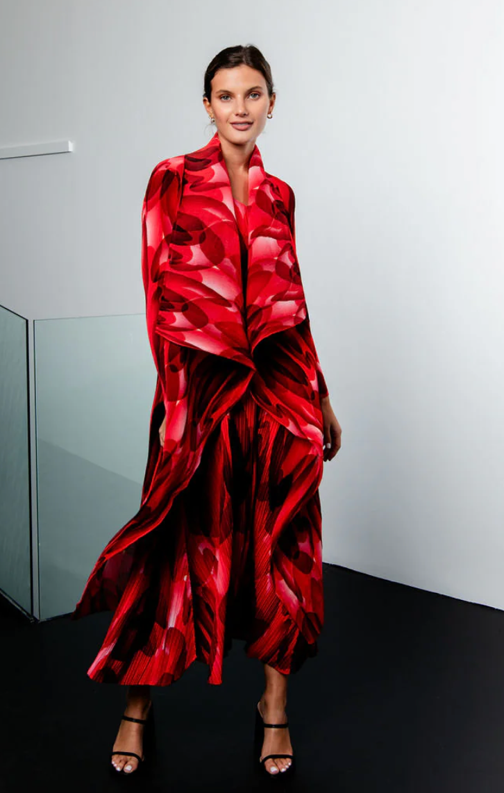 Alquema Long Collare Coat - FLAMING MOON