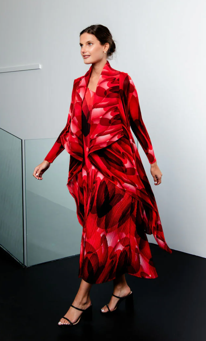 Alquema Long Collare Coat - FLAMING MOON