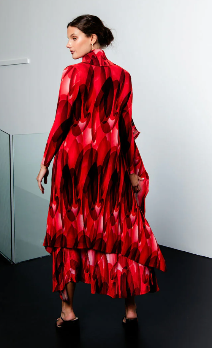 Alquema Long Collare Coat - FLAMING MOON