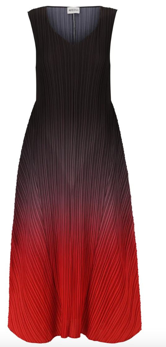Alquema Long Estrella Dress - CHERRY OMBRE