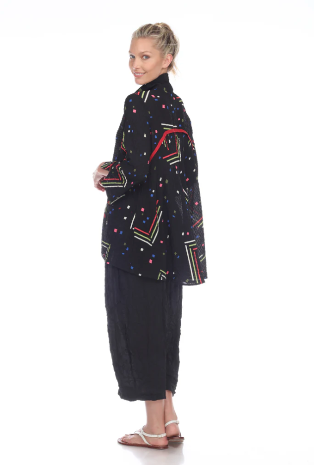 Moonlight Polka Dot & Stripe Jacket - 2743 BLACK CONFETTI