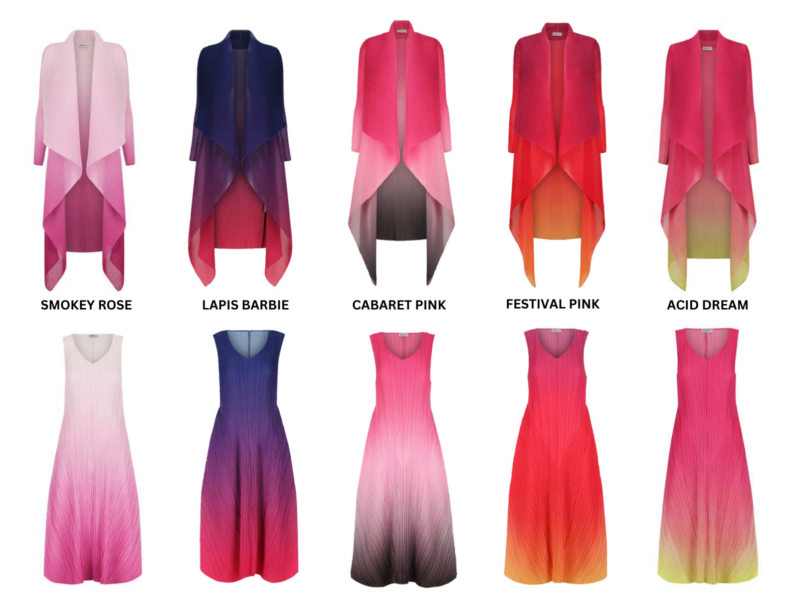 Alquema Long Estrella Dress - GOLD TO CHARCOAL