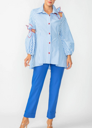 IC COLLECTION Blouse - 6426B - BLUE