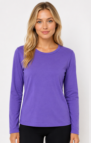 Prairie Cotton by CMC Soft Cotton Kitty Crew Neck Long Sleeve Top - 9225