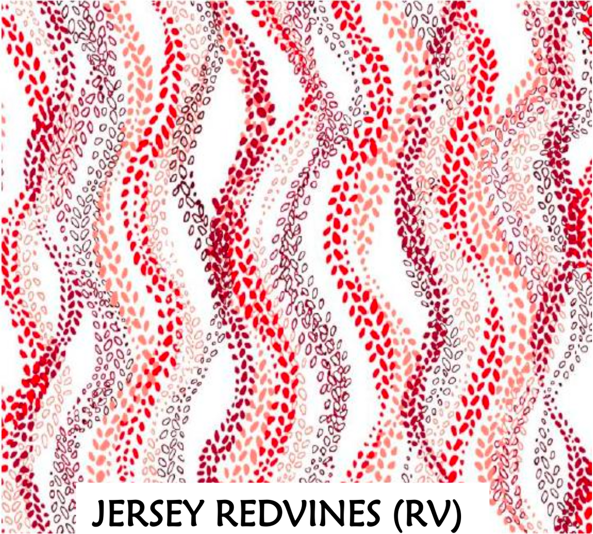 Prairie Cotton by CMC Printed V- Neck Tank Top - RV001/P - JERSEY RED VINES