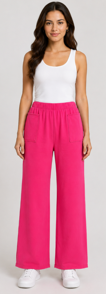 Prairie Cotton by CMC Stretch Terry Raw Edge Long Pant - ST412