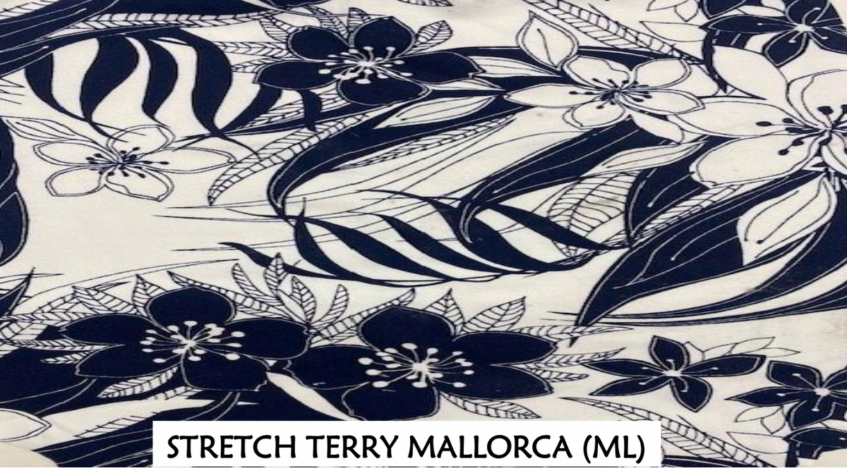 Prairie Cotton by CMC Printed Stretch Terry Zip-Up Jacket - ML682/P - STRETCH TERRY MALLORCA
