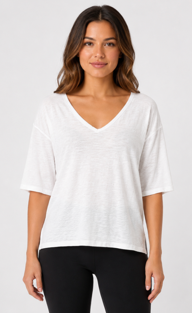 Prairie Cotton by CMC Jersey Slub Loose Drop Shoulder Top - JS269